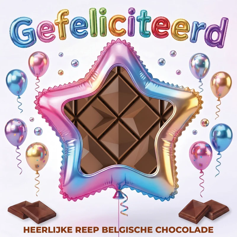 Chocolade Reep Kaart Gefeliciteerd