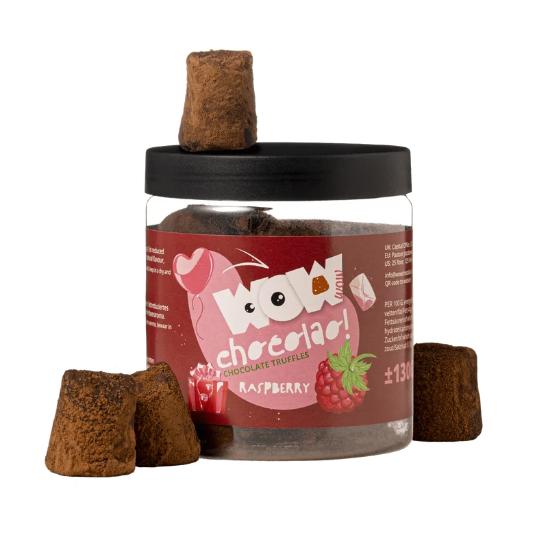 Raspberry Valentine Chocolate Truffles - Gifting jar 130g