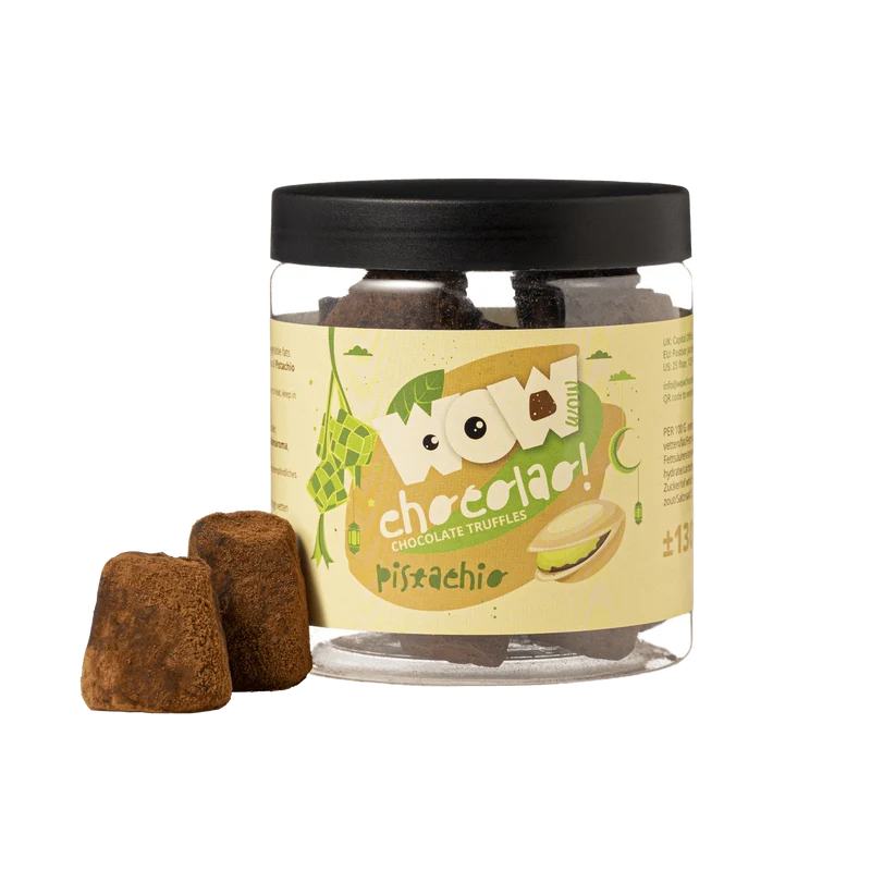 Pistachio Eid Chocolate Truffles Gift Jar 130g | Festive Luxury Chocolate