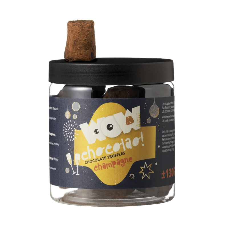 Champagne - New year Chocolate Truffles - Gifting jar 130g