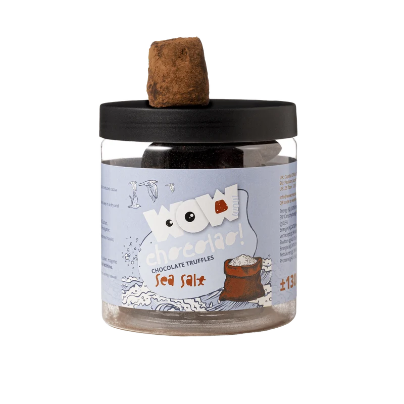 Sea Salt Chocolate Truffles Gift Jar 130g | Luxury Sea Salt Chocolate