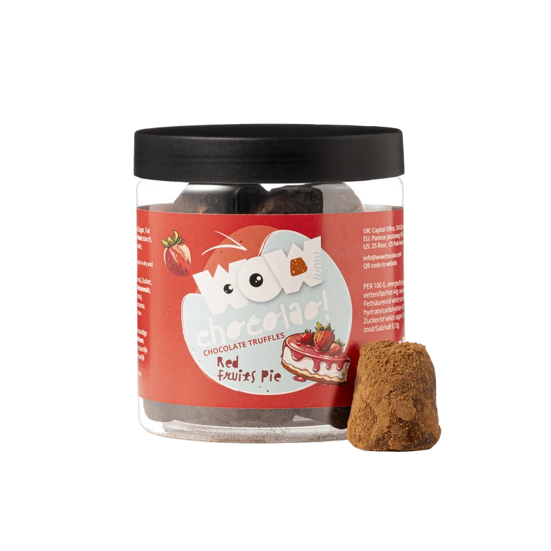 Red Fruits Pie Chocolate Truffles Gift Jar 130g | Fruity Dessert Chocolate