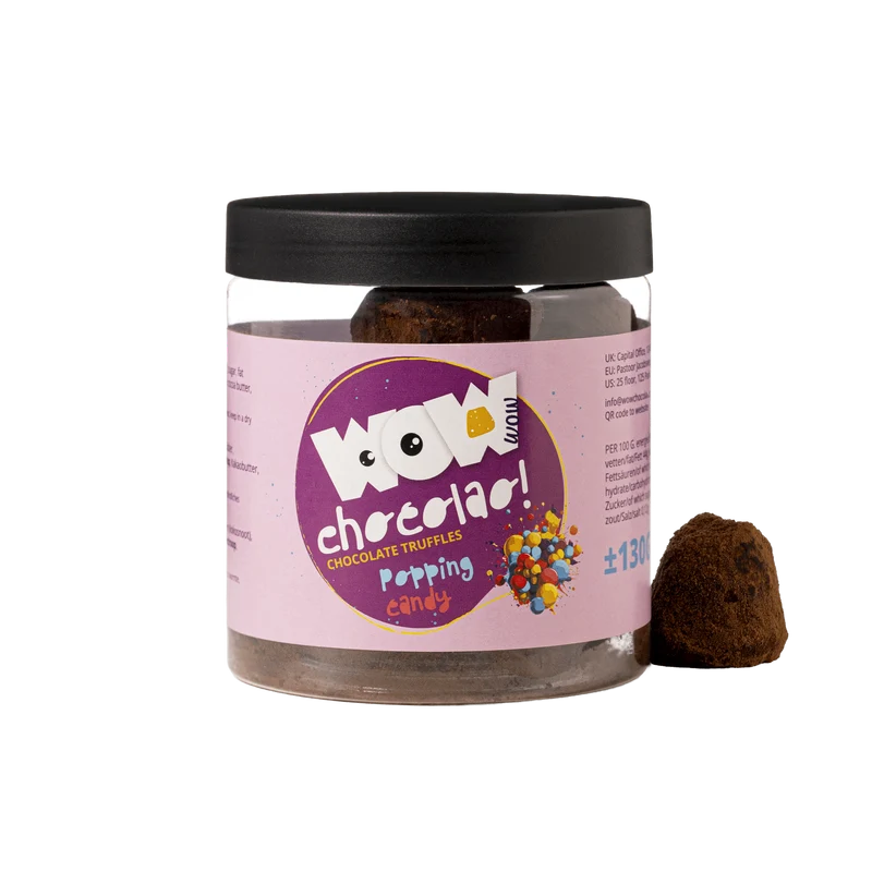 Fizzy Sugar Chocolate Truffles Gift Jar 130g | Popping Candy Chocolate
