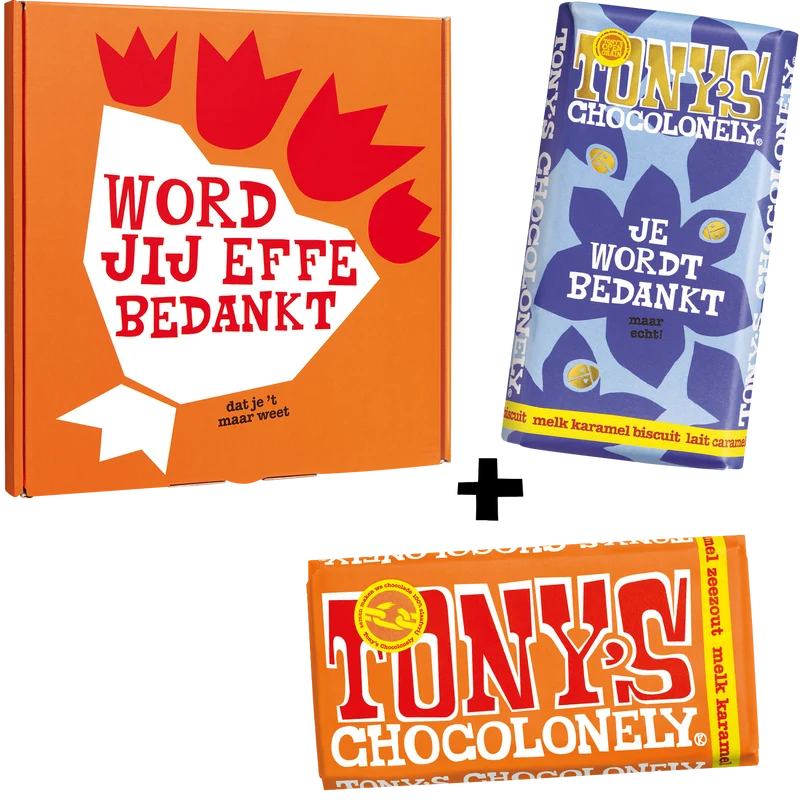 kadoos bedankt melk karamel zeezout + melk karamel biscuit