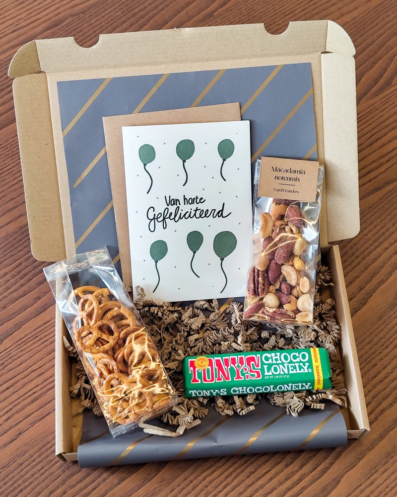 Cadeaupakket Lekker verjaardagscadeau🥜