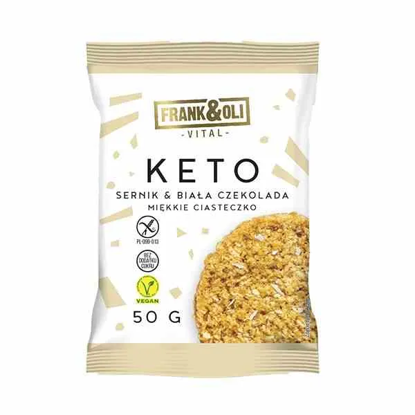 Frank&Oli Keto Soft Cookie Cheesecake mit weißer Schokolade 50g