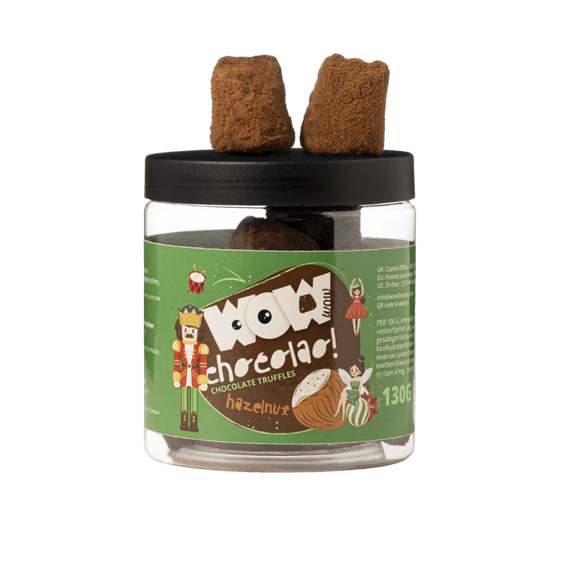 Hazelnut Christmas Truffles Gift Jar 130g | Festive Nut Chocolate