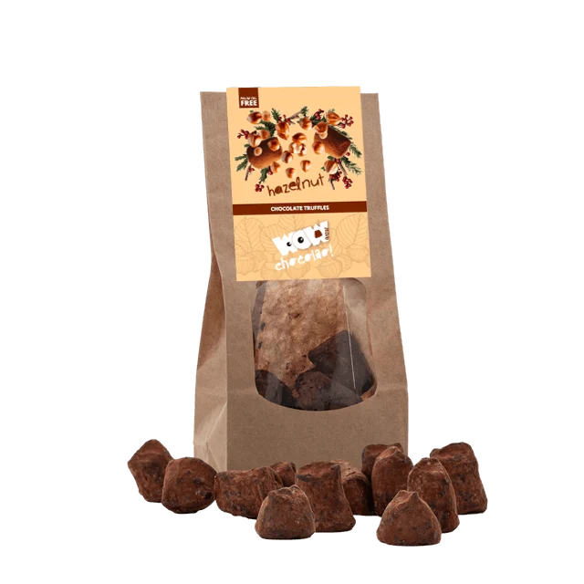 Hazelnut Chocolate Truffles - Christmas edition - Biodegradable bag 130g