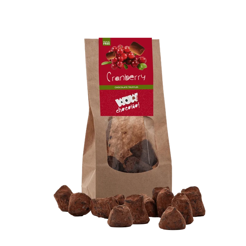 Cranberry Chocolate Truffles - Biodegradable bag 130g