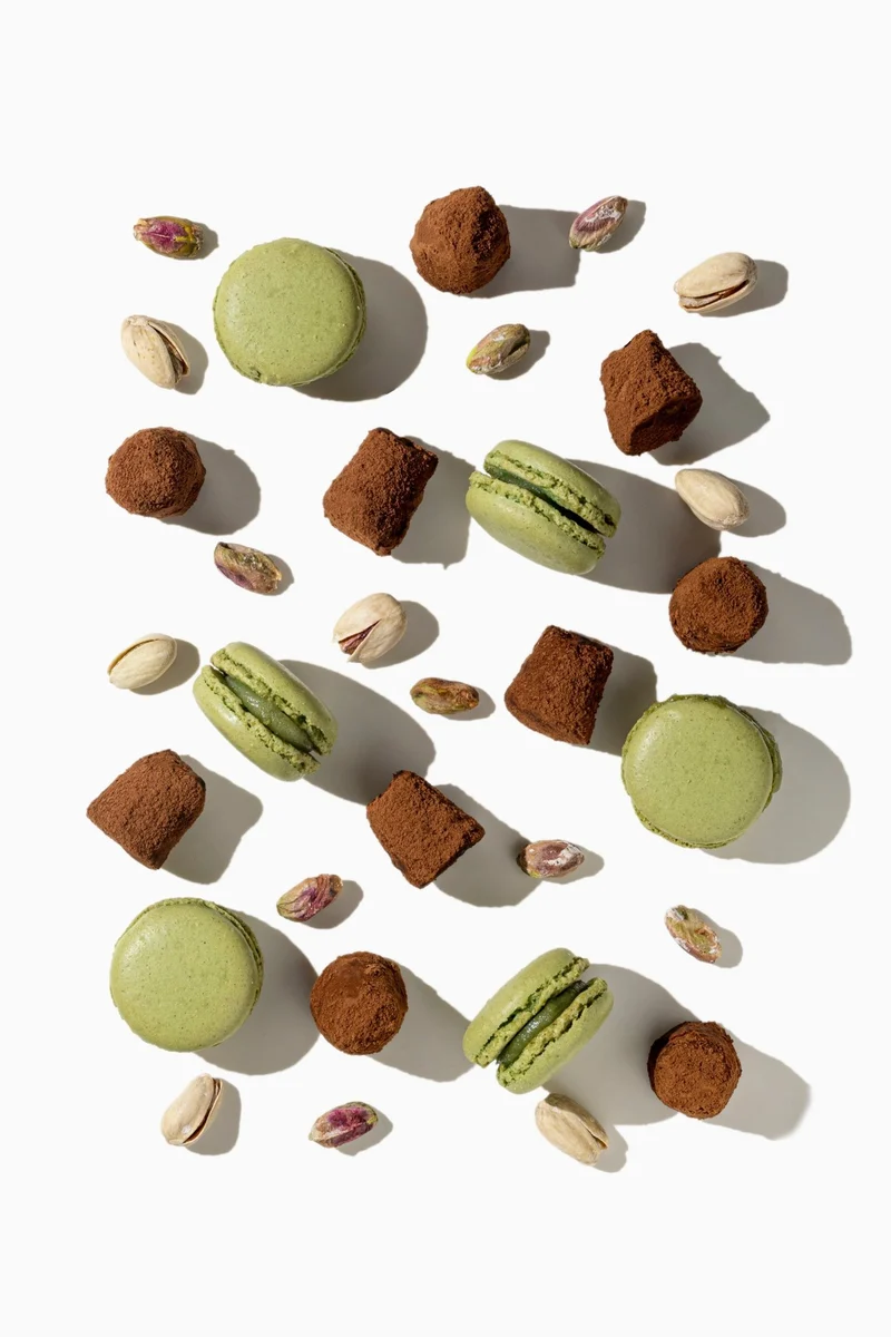 Pistachio Macaron chocolate truffles - bulk