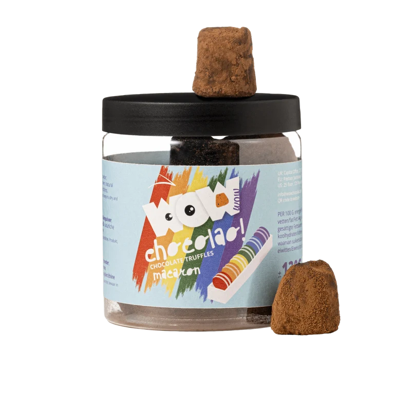 Macaron Pride Chocolate Truffles Gift Jar 130g | Colorful Luxury Chocolate