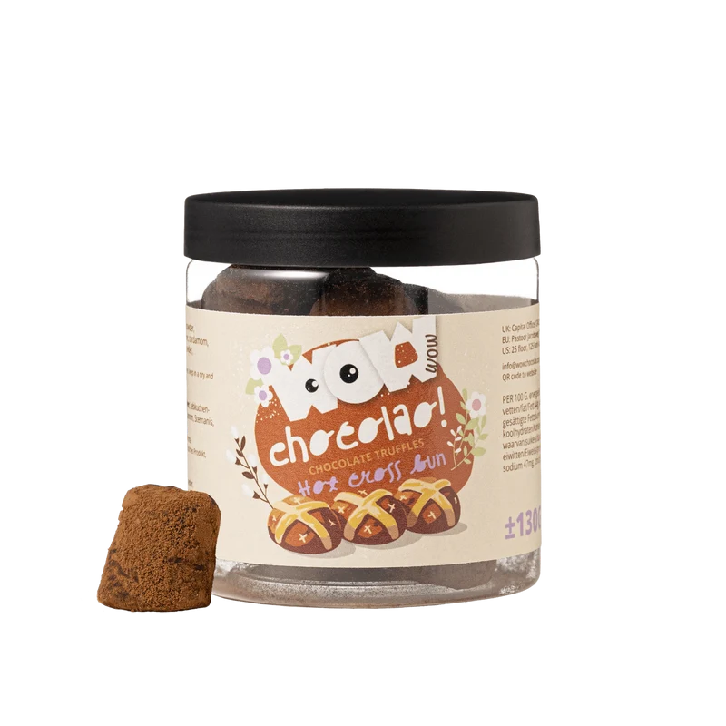 Hot Cross Bun - Chocolate Truffles - Easter - Gifting Jar 130g