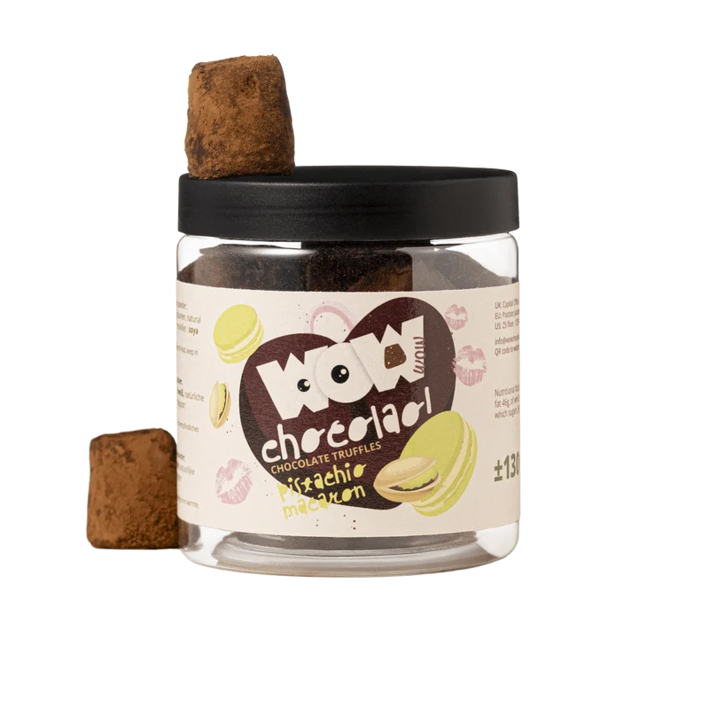 Pistachio Macaroon Chocolate Truffles - 130g Valentine Gifting Jar
