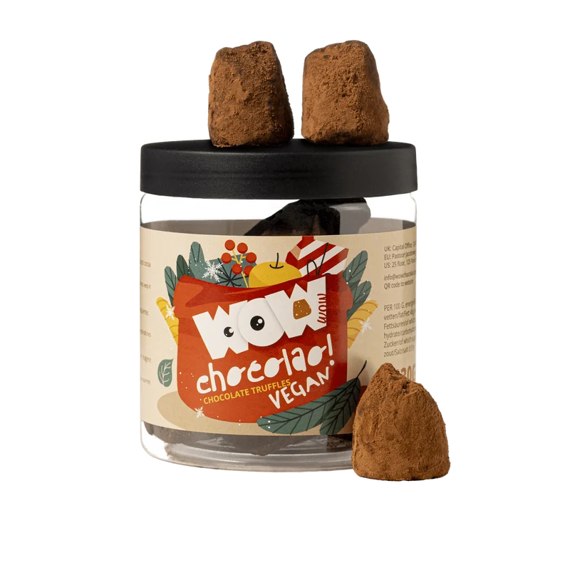 Vegan Christmas Truffles Gift Jar 130g | Dairy-Free Holiday Chocolate