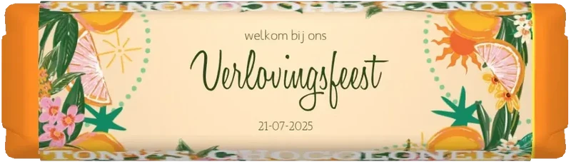gepersonaliseerd kleine reep verlovingsfeest
