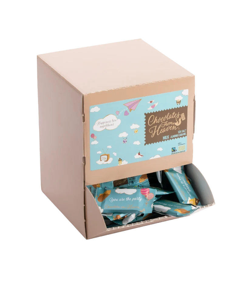 Chocolates from Heaven happiness box - milk caramel almond seasalt