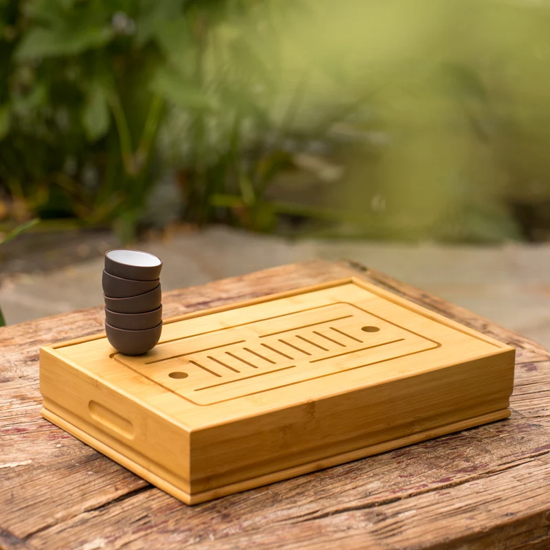 Bamboe gong fu tea tray