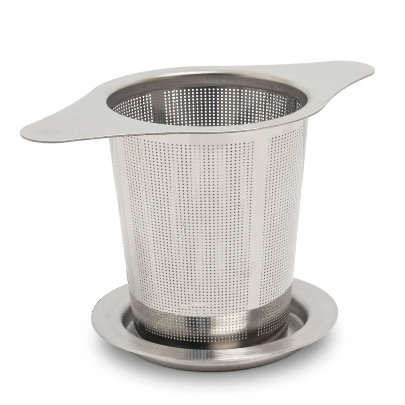 RVS theefilter met lekbakje – microperforatie