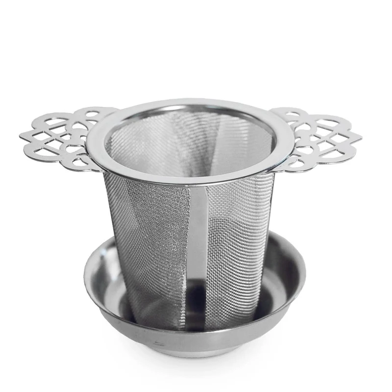 RVS theefilter met lekbakje – Ø 6,5 cm | H 7 cm