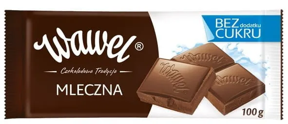 Chocolat au lait sans sucre ajouté 100g WAWEL
