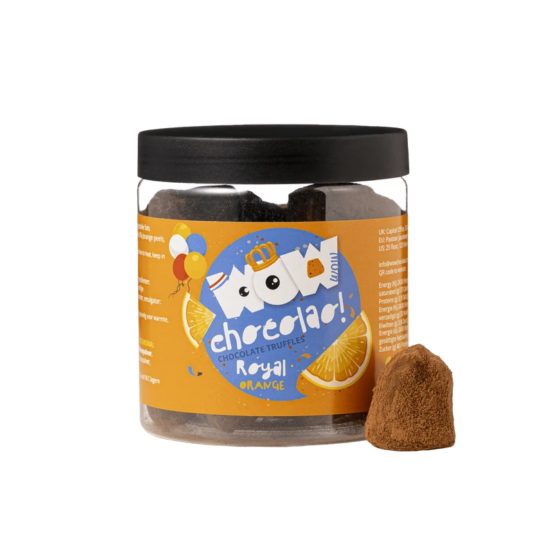 Confit Orange Kings Day Truffles Gift Jar 130g | Royal Orange Chocolate