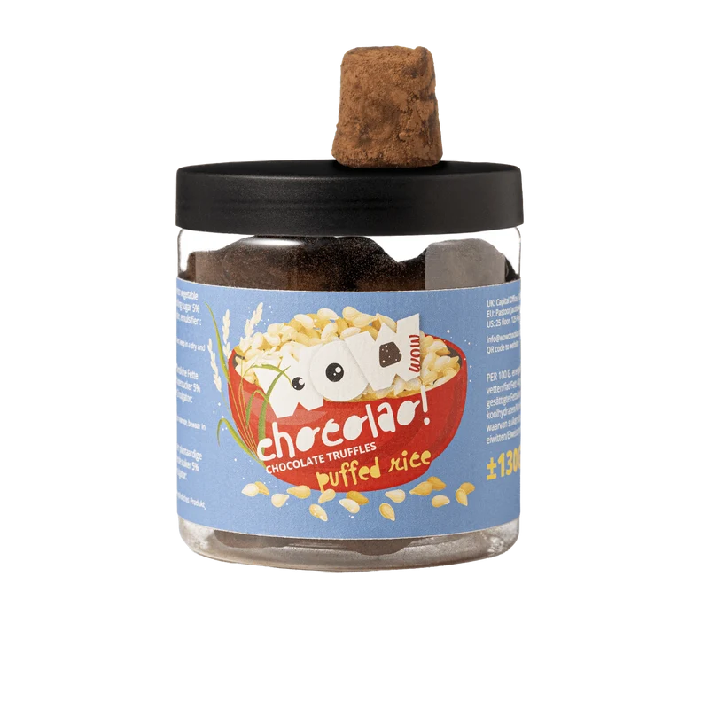Crispy Rice Chocolate Truffles Gift Jar 130g | Crunchy Chocolate Truffles