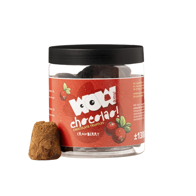 Cranberry Chocolate Truffles Gift Jar 130g | Fruity Luxury Chocolate
