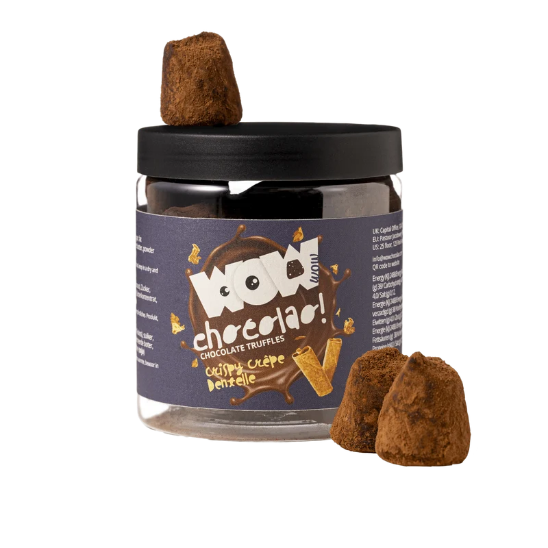 Crispy Crepe Dentelle Truffles Gift Jar 130g | Crunchy French Chocolate