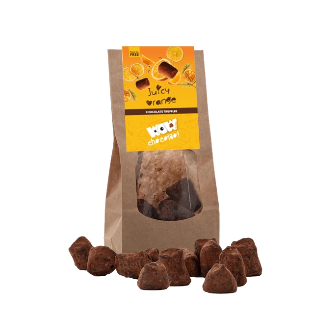 Confit Orange chocolate truffles - Christmas Edition - Biodegradable bag 130g