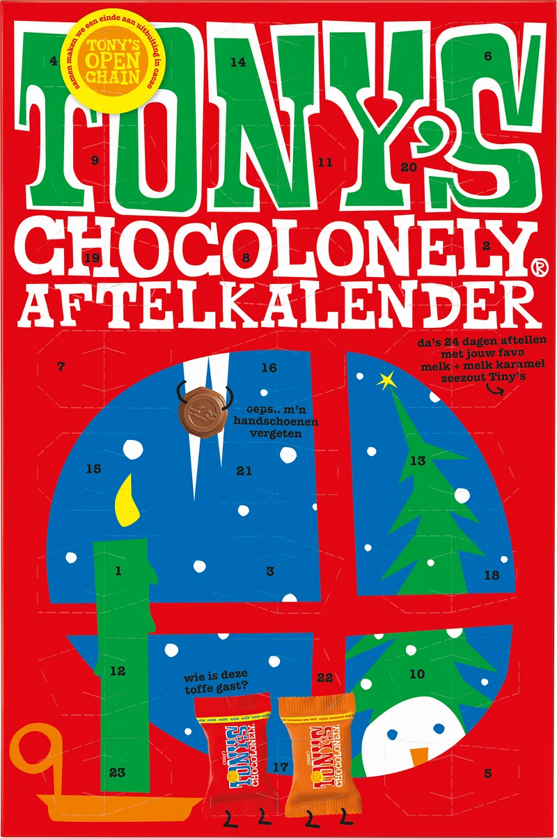 Tony’s kleine chocolade adventskalender
