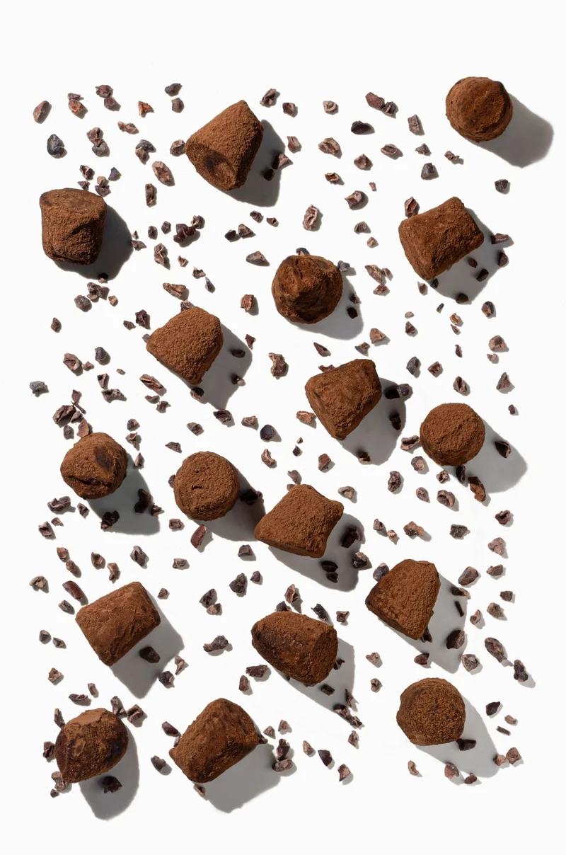 Cacao nibs chocolate truffles - bulk