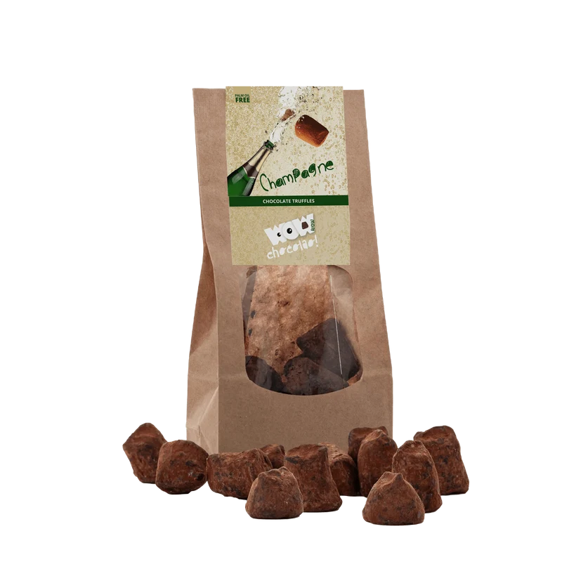 Champagne Chocolate Truffles - Biodegradable packaging 130g