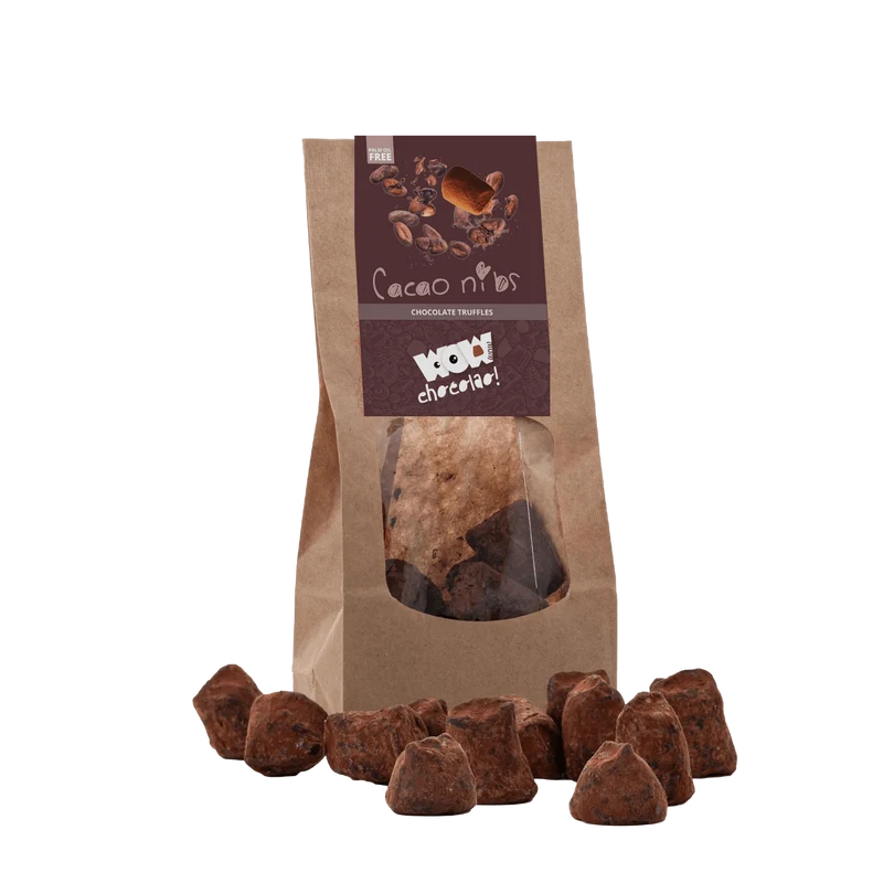 Cacao Nibs Chocolate Truffles - Biodegradable bag 130g