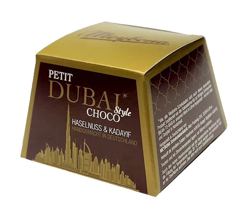 DUBAI STYLE MILCHSCHOKOLADE MIT HUSBAND-NUSS-SOURFACE UND KADAYIF-CAKE 43 g - MEYBONA