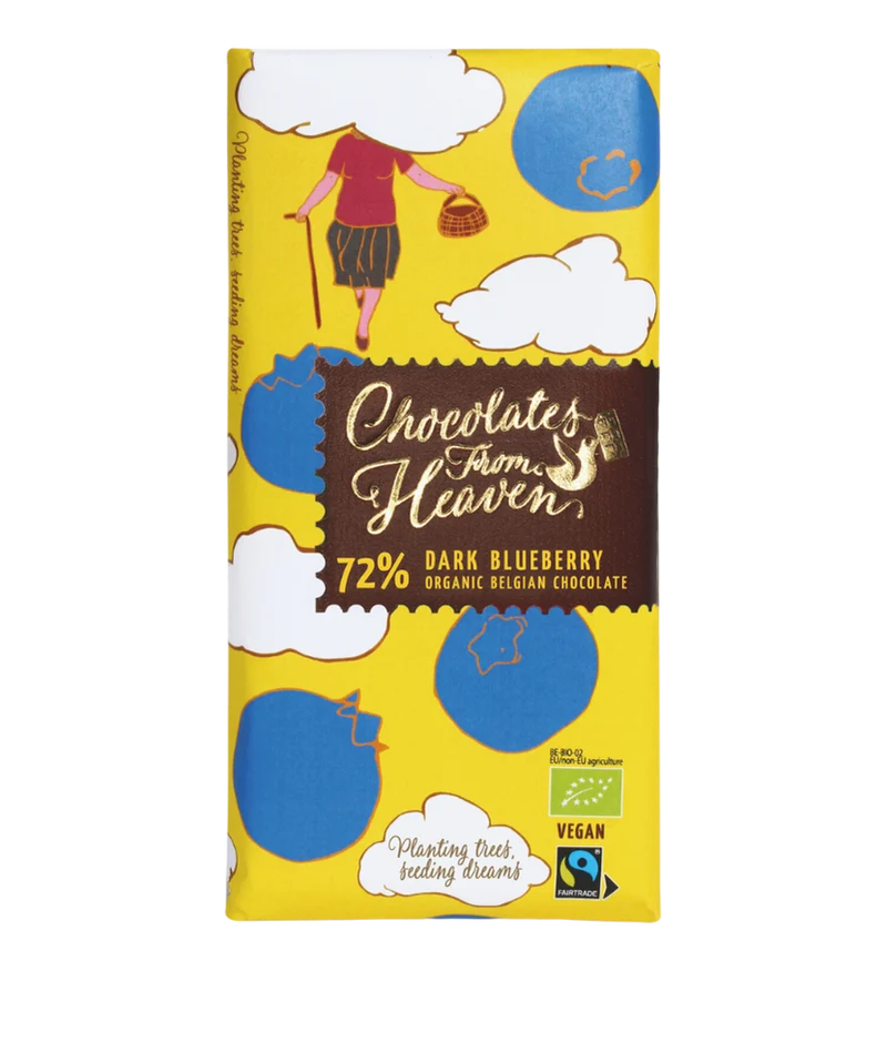 Chocolates from Heaven - dark 72% blueberries