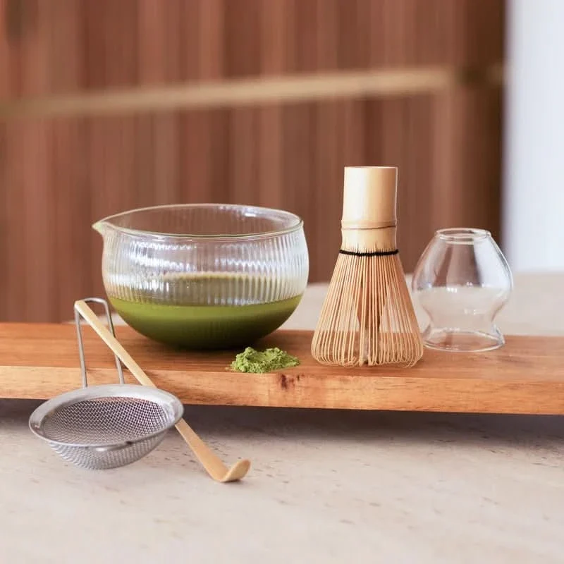 Glazen matcha set - 5 delig