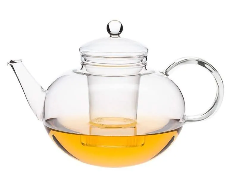 Glazen theepot Miko van hittebestendig borosilicaatglas inhoud 1,2 liter