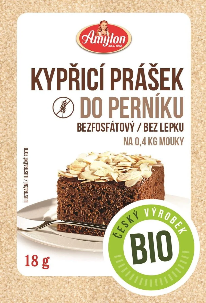 Glutenfreies Backpulver mit Lebkuchengewürz, BIO, 18 g – Amylon MHD: 09-2026