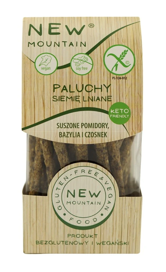 Graines de lin, tomates, ail et basilic sans gluten 200 g - NEW MOUNTAIN
