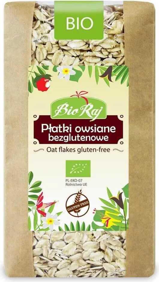 GLUTENFREIE BIO-HAFERFLOCKEN 350 g – BIO RAJ MHD: 09-2026