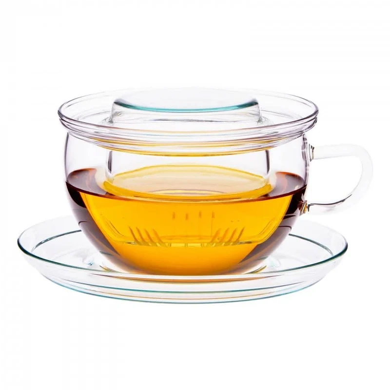 Tea Time theeglas van Jena met glazen filter