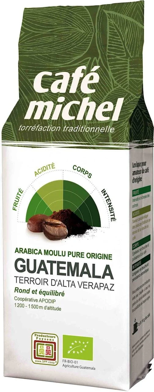 GEMAHLENER KAFFEE ARABICA GUATEMALA FAIR TRADE BIO 250 g – CAFE MICHEL MHD: 10-2026