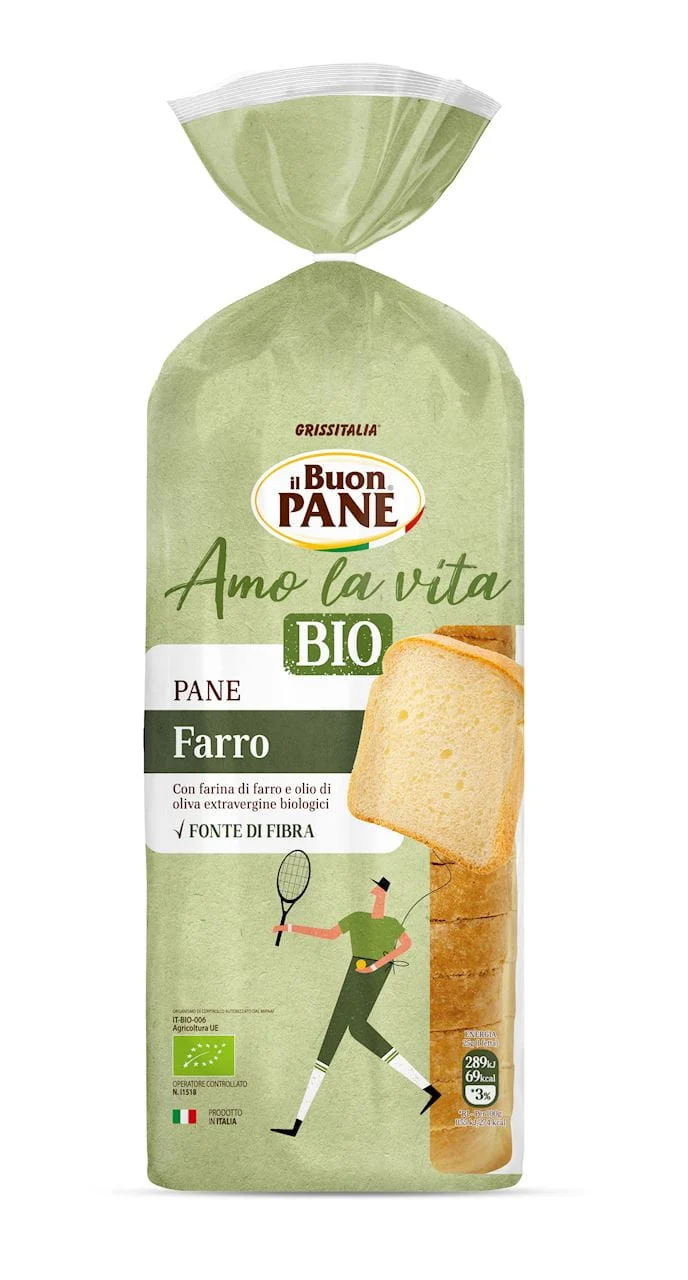 Geröstetes Dinkelbrot in Scheiben BIO 400 g - IL BUON PANE DATE: 12.2025