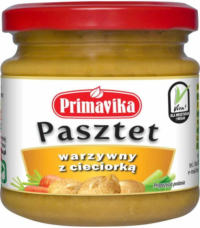 Warzywny pasztet z cieciorką 160 g Primavika DATA: 05.2026