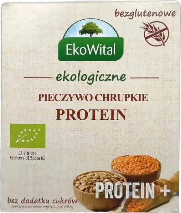 Glutenfreies Eiweiß-Knäckebrot BIO 100 g Ecovital DATE: 05.2026