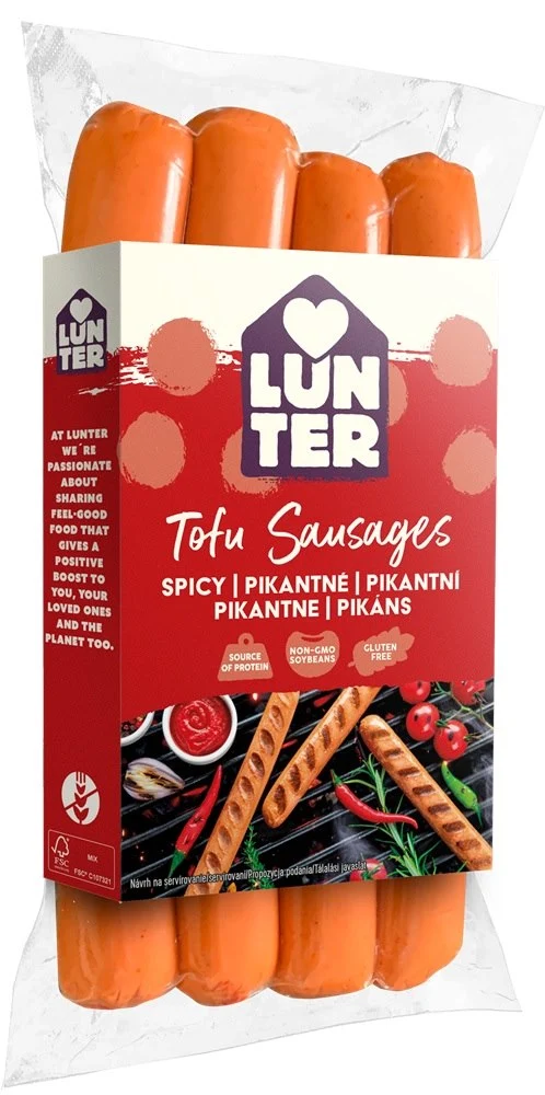 Pikante Würstchen mit Tofu 200 g LUNTER