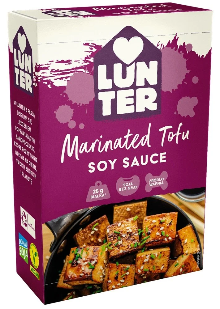 In Sojasauce marinierter Tofu 180g LUNTER
