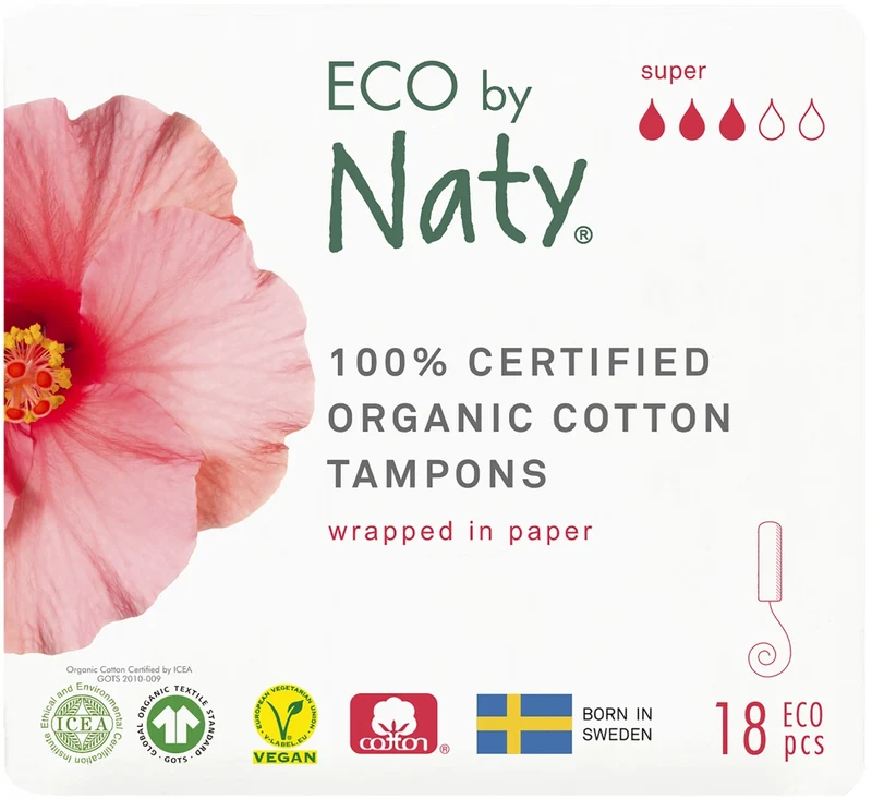 Ökologische Tampons, super, 18 Stück ECO BY NATY