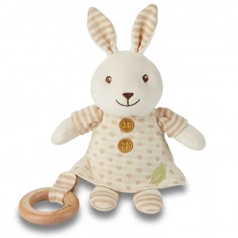Kuschelhase aus Baumwolle von 0m-ca (21cm) fsc & gots EVEREARTH