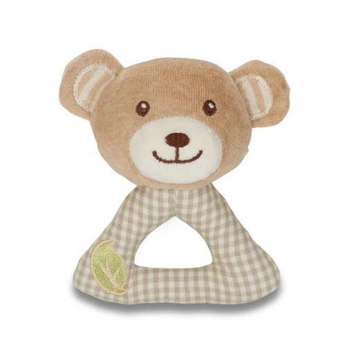 Baumwollteddybär-Rassel von 0m-ca (11,4cm) fsc & gots EVEREARTH